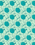 Teal Organic Flowing Lines Design Rug