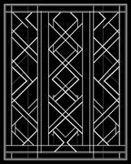 Angular Geometric Art Deco Pattern Rug