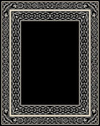 Ornate Geometric Border Design Rug
