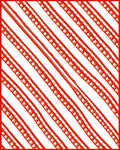 Hand Drawn Red Diagonal Stripes Rug
