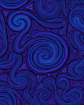 Dynamic Swirl Blue Purple Pattern Rug