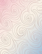 Swirling Pastel Abstract Pattern Rug