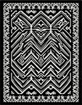 Bold Abstract Graphic Black White Pattern Rug