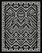 Bold Abstract Graphic Black White Pattern Rug