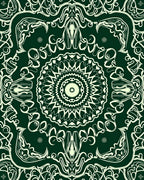 Intricate Floral Mandala Style Design Rug