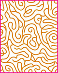 Orange Organic Swirl Pattern Rug
