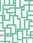 Mint Green Abstract Geometric Lines Rug