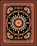 Geometric Mandala Inspired Pattern Design Rug