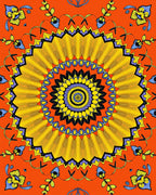 Vibrant Mandala Floral Sun Design Rug