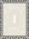 Abstract Geometric Contour Pattern Rug