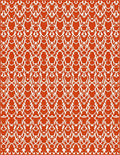 Traditional Orange White Intricate Pattern Rug