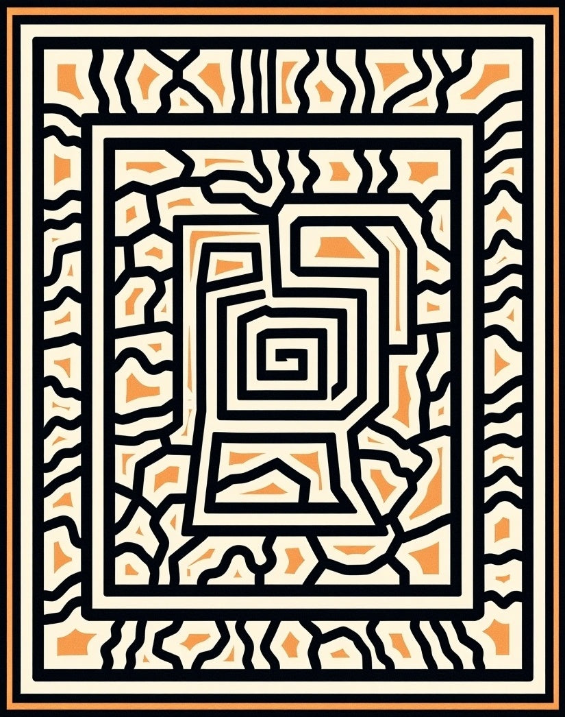 Bold Maze Geo Pattern Rug