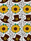 Harvest Sunflowers Pilgrim Hats Design Rug