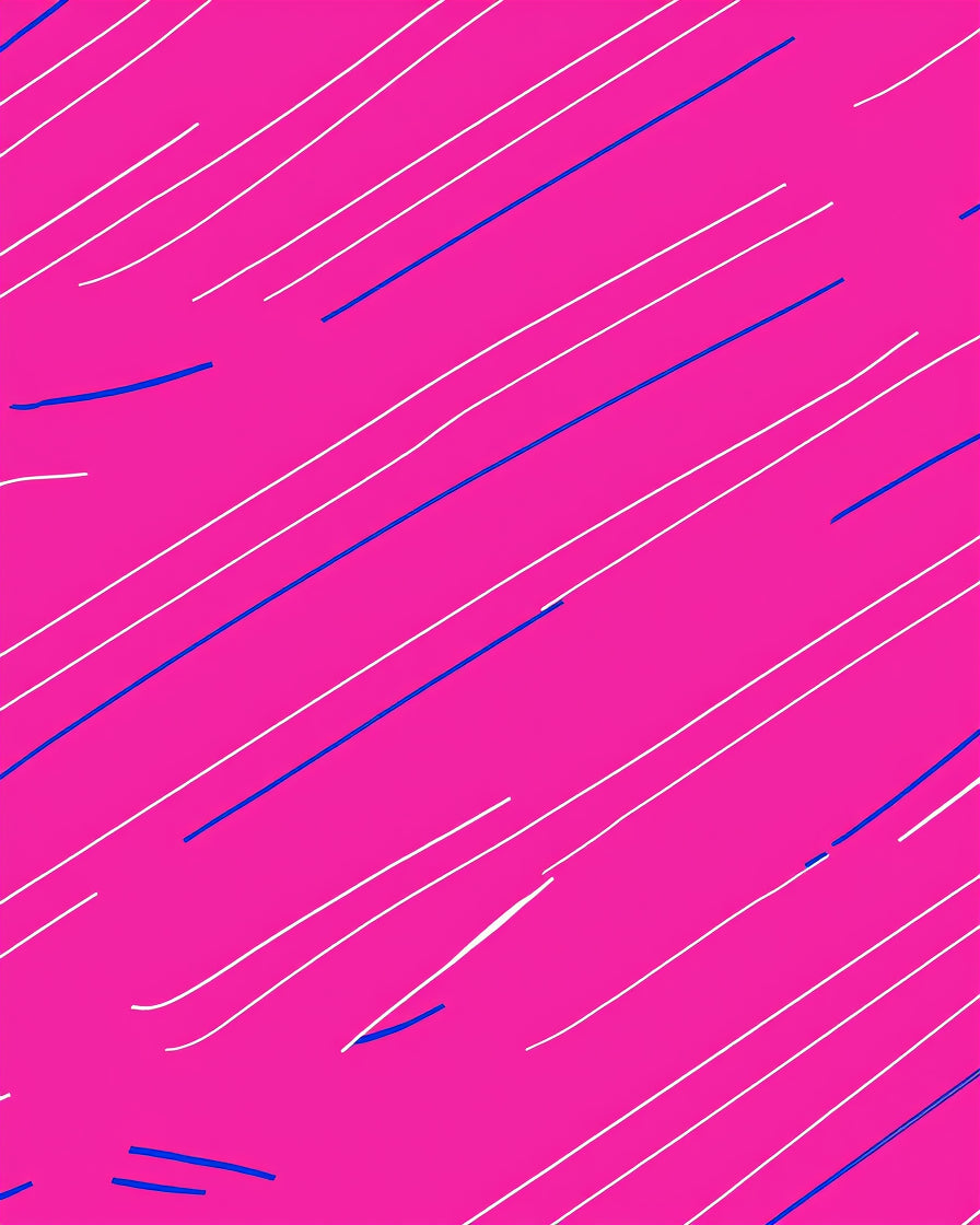 Vibrant Pink Blue White Streaks Rug