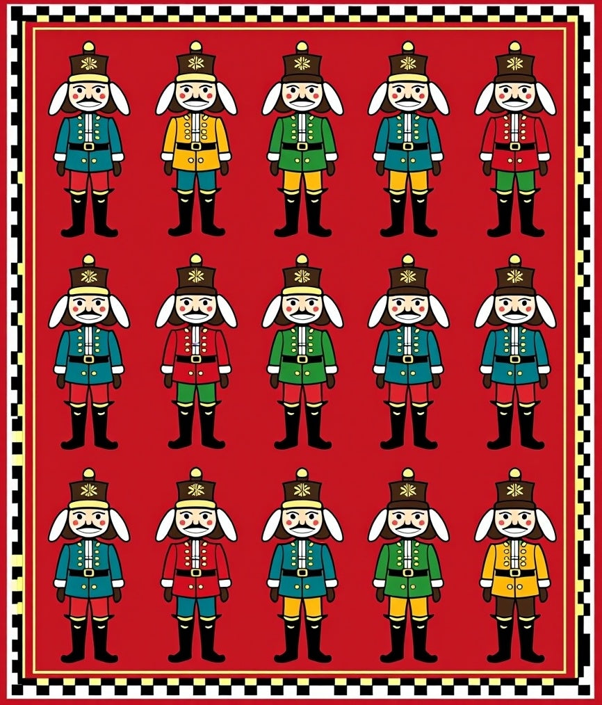 Whimsical Soldier Pattern Art Rug