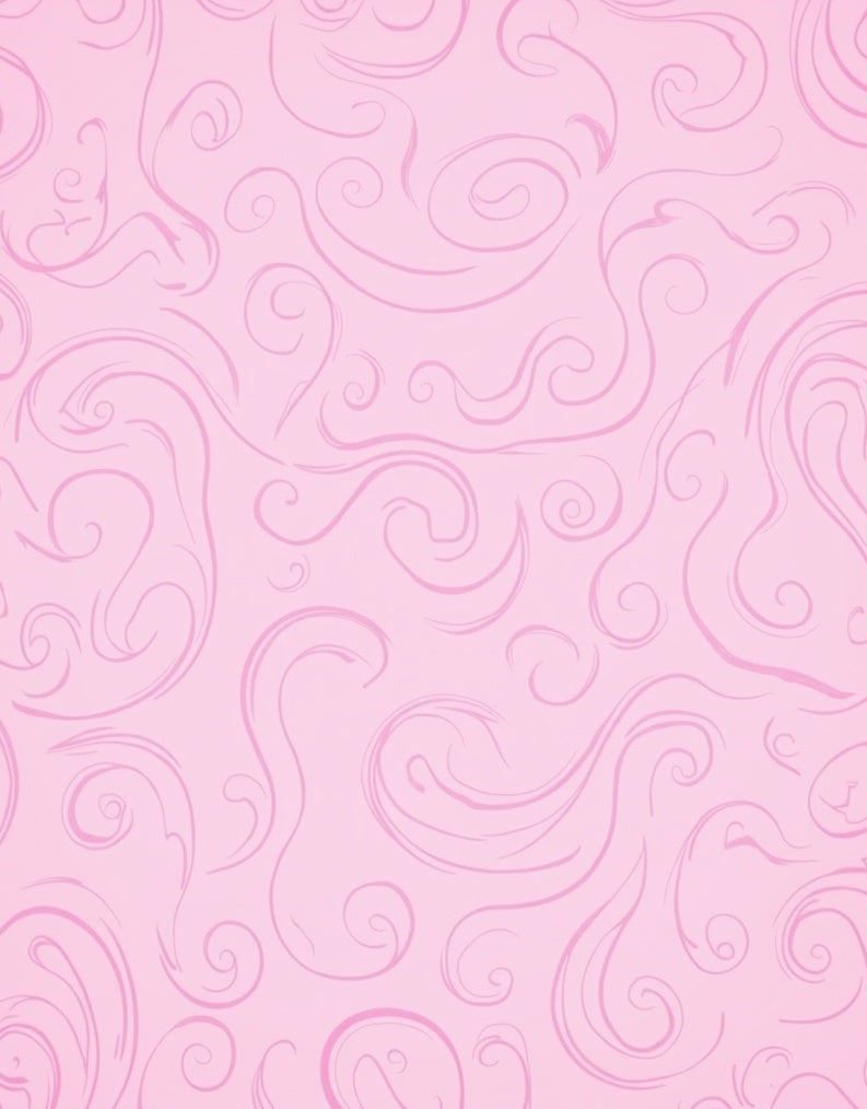 Soft Pink Swirl Pattern Design Rug