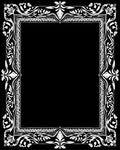 Ornate White Flowery Border Design Rug
