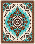 Elegant Floral Medallion Center Rug