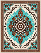 Elegant Floral Medallion Center Rug