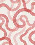 Coral Pink Swirl Abstract Pattern Rug
