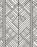 Modern Black White Geometric Design Rug