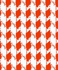 Bold Orange Staggered Geometric Pattern Rug