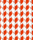 Bold Orange Staggered Geometric Pattern Rug