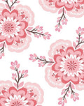 Pink Floral Medallion Pattern Rug