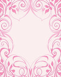 Pink Floral Swirls Design Rug