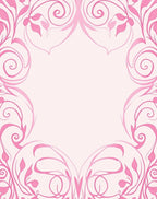 Pink Floral Swirls Design Rug