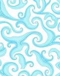Aqua Swirls Patterned Rug