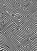 Black White Parallel Line Maze Design Rug