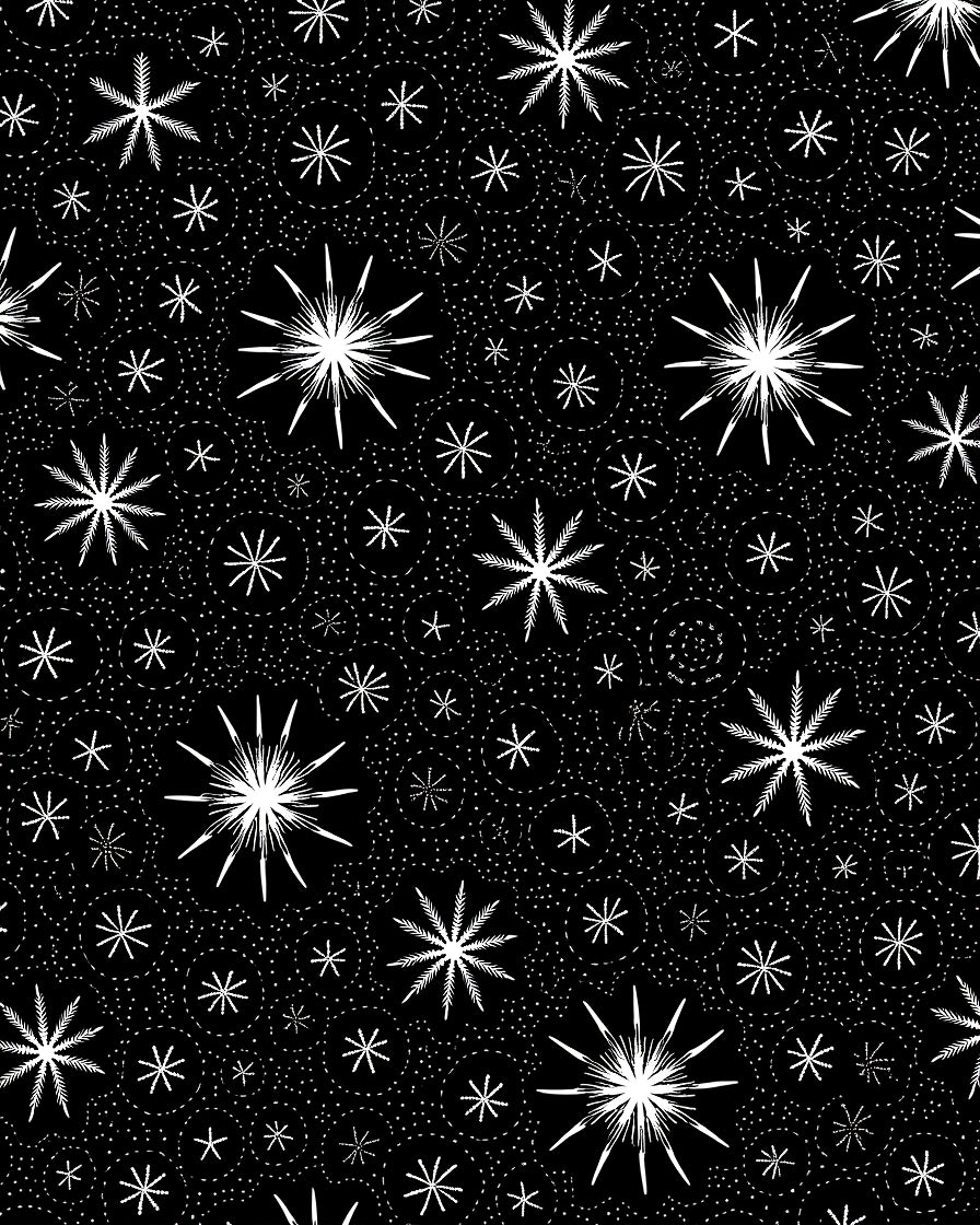 White Starburst Pattern With Circles Rug