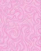 Pink Swirl Abstract Lines Design Rug