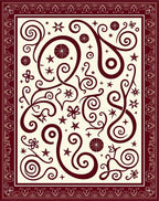 Elegant Swirls Stars Design Rug