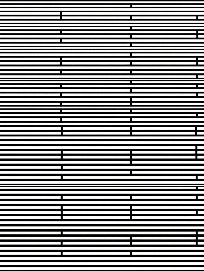 Modern Black White Horizontal Line Pattern Rug