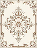 Ornate Floral Medallion Design Rug