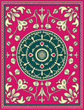 Vibrant Pink Floral Medallion Design Rug
