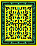 Bright Yellow Geometric Tribal Rug