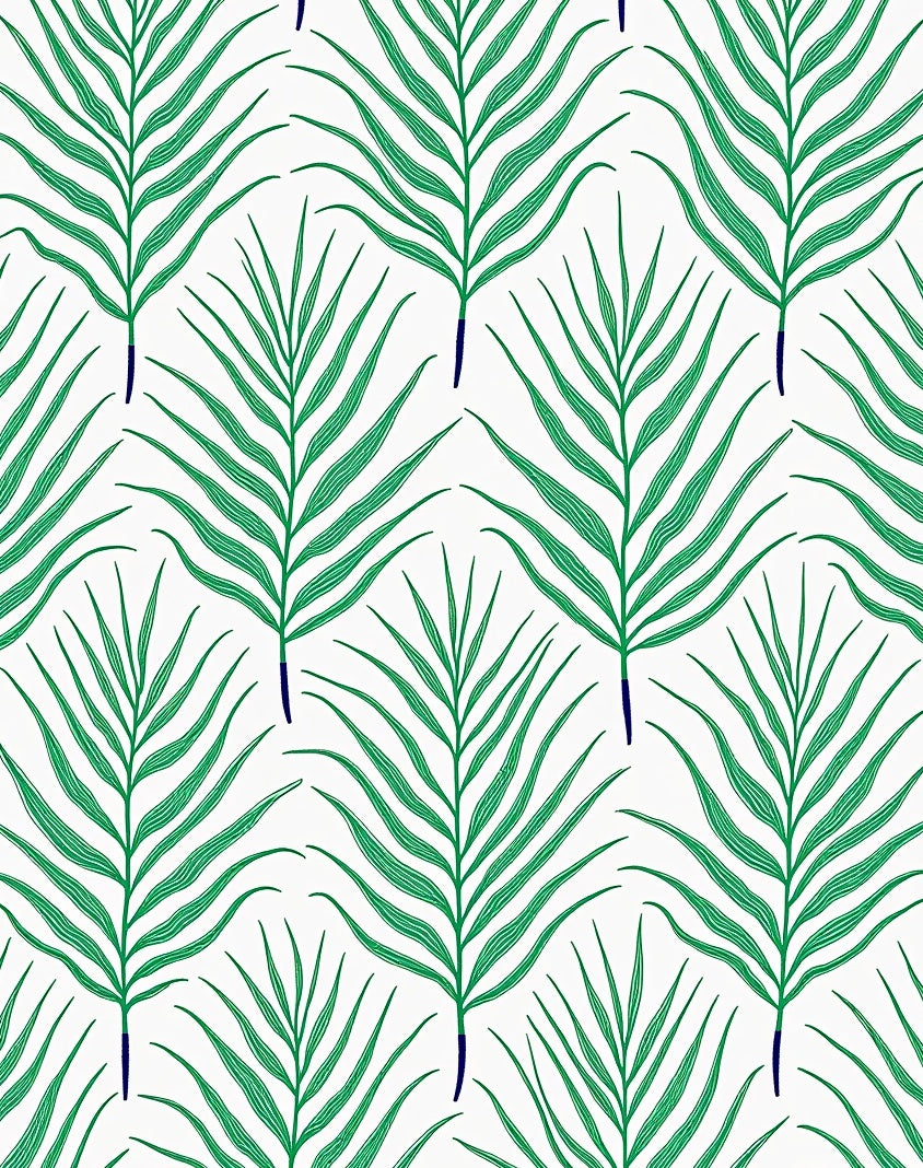Green Leaf Pattern Delight Rug