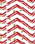 Bold Red Chevron Abstract Design Rug
