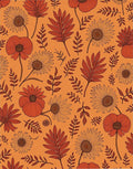Autumn Floral Pattern with Leaves Rug