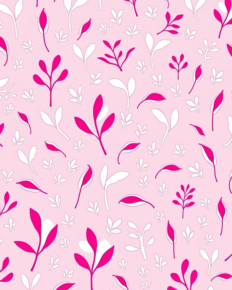 Pink and White Floral Pattern Rug