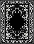 Ornate Scroll Border Pattern Design Rug