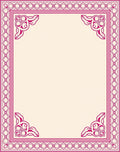 Crimson Floral Elegant Frame Design Rug