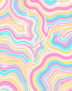 Whimsical Pastel Swirl Pattern Rug