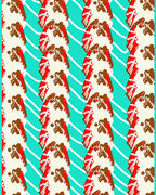Abstract Red Brown Stripe Pattern Rug