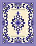 Ornate Floral Damask Pattern Rug