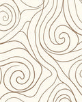 Brown Swirl Abstract Design Rug