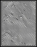 Abstract Black White Striped Pattern Rug